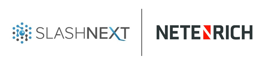 SlashNext and Netenrich logos