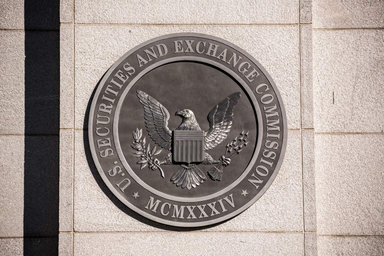 SEC seal on exterior of building