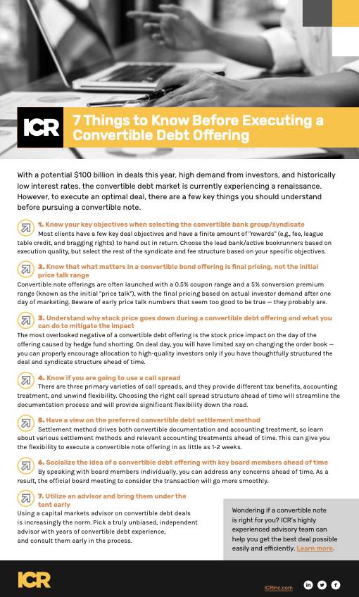 Checklist: 7 Things to Know Before Executing a Convertible Debt Offering