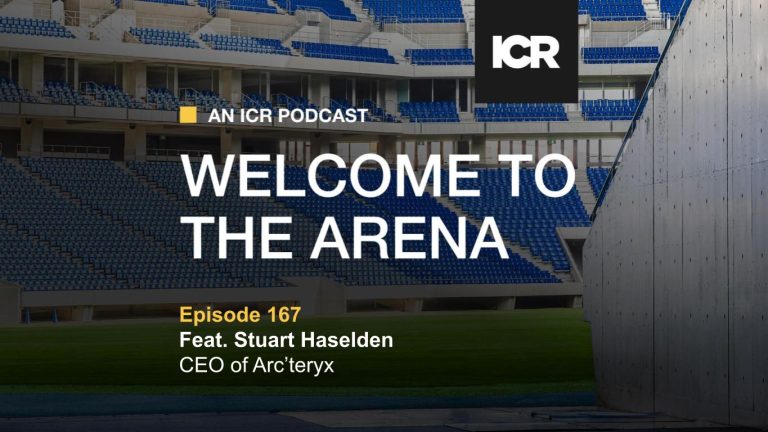 Graphic announcing guest Stuart Haselden on the Welcome To The Arena podcast.