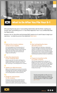 ICR Checklist: Filing S-1