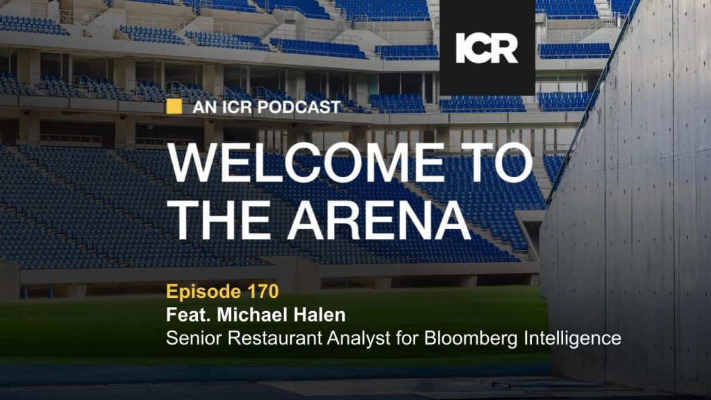 Graphic announcing guest Michael Halen on the Welcome To The Arena podcast.